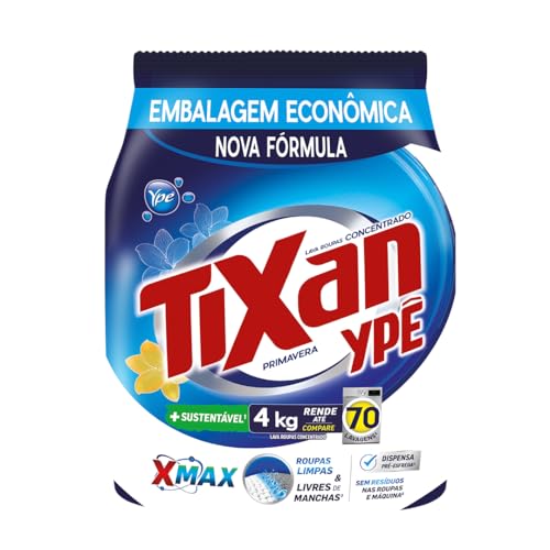 Ypê Lava Roupas em Pó Tixan Primavera Sachê 4Kg