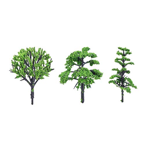Toyvian 25Pcs Alberi Modello in Plastica Treno