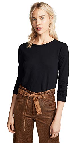 Velvet by Graham & Spencer Women's Lizzie Long Sleeve Tee, Black, L