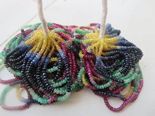 Perles saphir multicolores facettées pour fabriquer des bijoux haut de gamme uniques