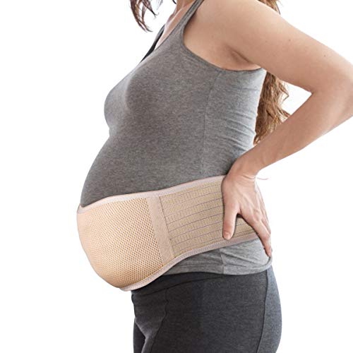 Tirain Schwangerschaftsgürtel - Bauchband Schwangerschaft - Schwangerschaftsgurt in Verstellbarer Größe - Bauchstütze gegen Bauch- und Rückenschmerzen - Bauchgurt