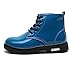 Fashion Girls Boys Blue PU Waterproof Child Ankle Boots,Toddler,10M US