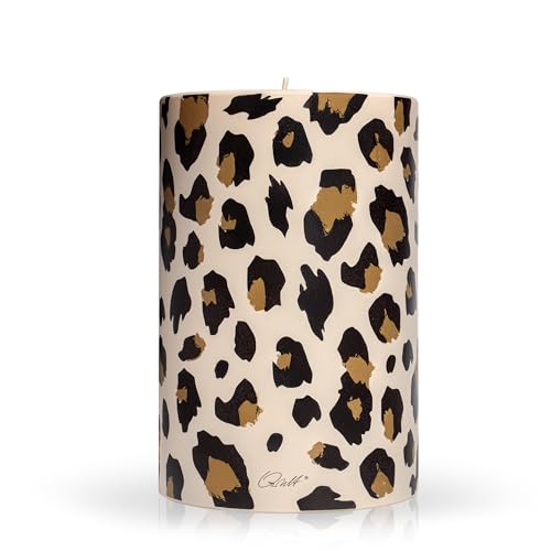 Qult Farluce Trend Leo ∅ 10 + H 15 cm • Teelichthalter in Kerzenform • Kerze • Kunststoffkerze in Kerzenoptik • Teelichtkerze mit Teelichteinsatz • inkl. Teelicht (Ø 10 x H 15 cm)