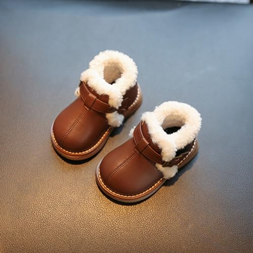 Toddler Baby Girl Winter Shoes Casual Fleece Lined Outdoor Snow Boots Fashion Boot Newborn Infant Cute Dress Shoes3
