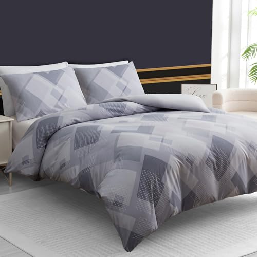 CGK Unlimited Super King Duvet Set - Brushed Microfibre Bedding Sets Superking Size Bed Duvet Cover with Pillowcases, Quilt Covers 260cm x 220cm