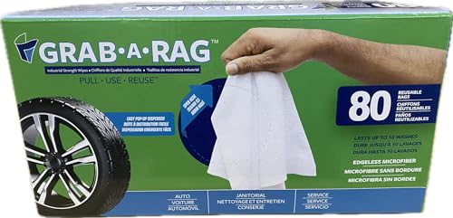 Grab-A-Rag Washable Microfibre Rags, 80-Count by Grab A Rag - Used condition - CA$26.82