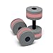 Zeyu Sports Aquatic Exercise Dumbbells - Set of 2 - For Water Aerobics, Pink/Grey