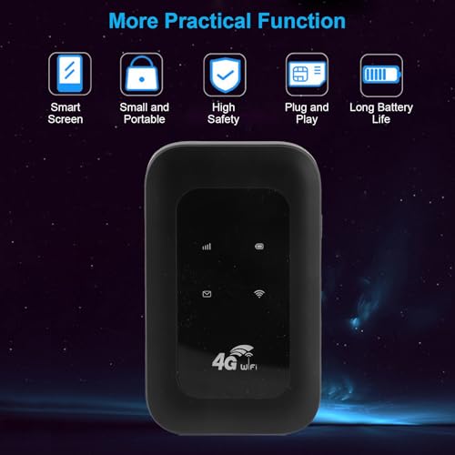 Image of 4G LTE Mobile Hotspot Router for Asia 150Mbps High Speed WiFi Support 10 Users Connections 4G Portable WiFi for Cell Phones, Laptops