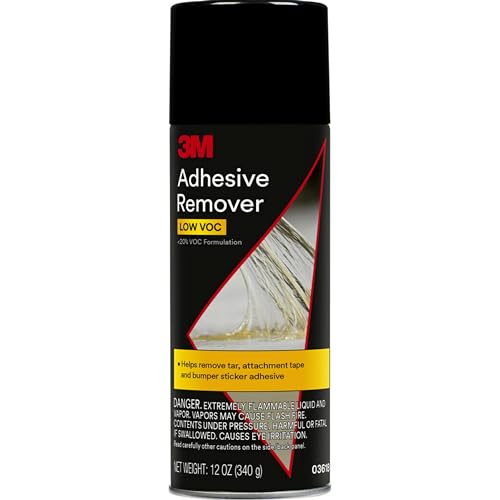Image of 3M Adhesive Remover 12 oz (Pack of 6) - Low VOC, CARB Compliant, Fast-Acting Residue-Free Solvent Removes Adhesives, Stickers, Tape, Tar & Wax - Safe on Automotive Paint, Glass & Vinyl