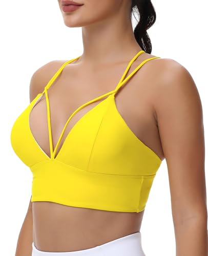 Image of MotoRun Bralettes for Women, Strappy Sports Bra Push up Bralette Sexy Bras Rave Top