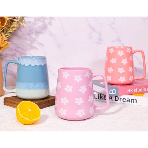 Taza de cerámica 24 oz café leche té morada miniatura 6