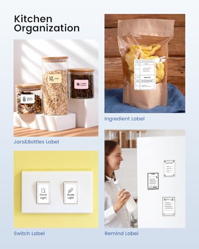 Image of Ponek Label Maker, M102 Barcode Label Printer with 7000+ Icons 700+ Templates, 2 Inch Label Maker for Small Business, Home, Office, Kitchen, School, Gift Tag Printer