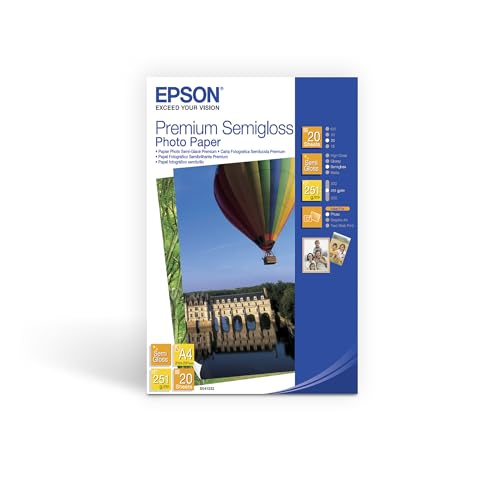 Epson C13S041332 Premium Semi Gloss Photo papier Inkjet 251g/m2 A4 20 Blatt Pack