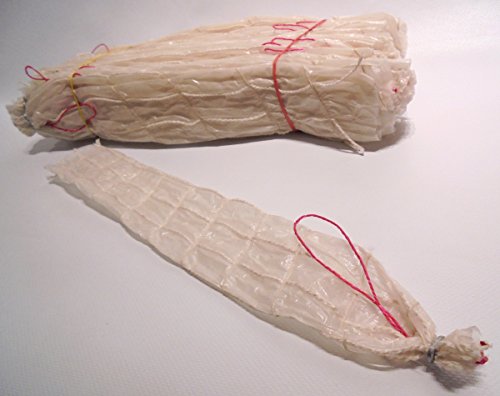 40 Pcs. Salami Or Summer Sausage Casings In A Spiral Net Of 6 Cells, 15.5" Long, Clear Fibrous, Professional Handmade Knitting Imitation (2.2") #TOP7