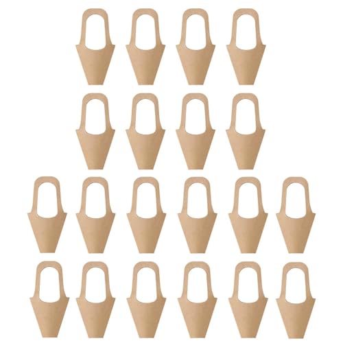 Bolsas para bouquet de flores de 20 piezas en forma de cestas cónicas transparentes
