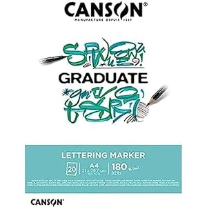 Canson Graduate Lettering Marker Block A4 20 Blatt