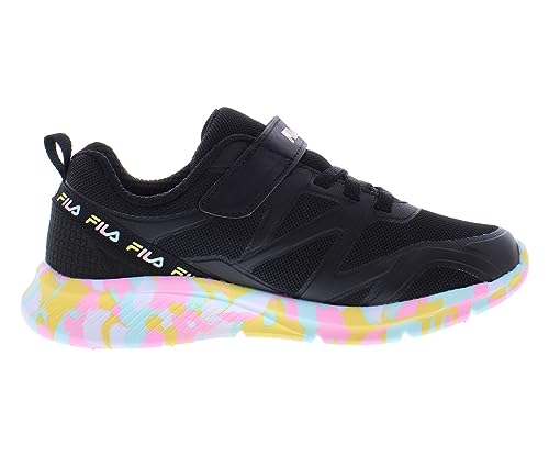 Fila Galaxia 5 Strap Mashup Girls Shoes Size 13, Color: Black/Pink/Blue-Black2