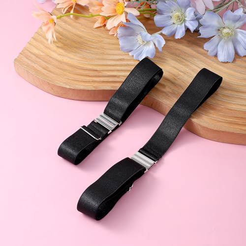 Exclaith 2Pcs Plus Size Thigh Garter Belt, High Elastic Adjustable Leg Garter Belt For Women Thigh High Socks, Extended Size Stocking Holder With Metal Buckle - Thumbnail 7