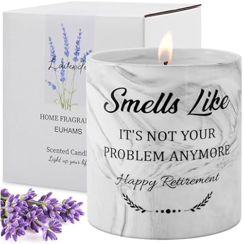 Retirement Gifts for Women Men - Happy Retirement Gifts 2025-Coworker Leaving Gifts-Farewell Gifts-Funny Retirement Gifts for Coworker, Boss, Teacher, Nurse, Bestie, Dad, Mom Retired-9.5 Oz Lavender Cover