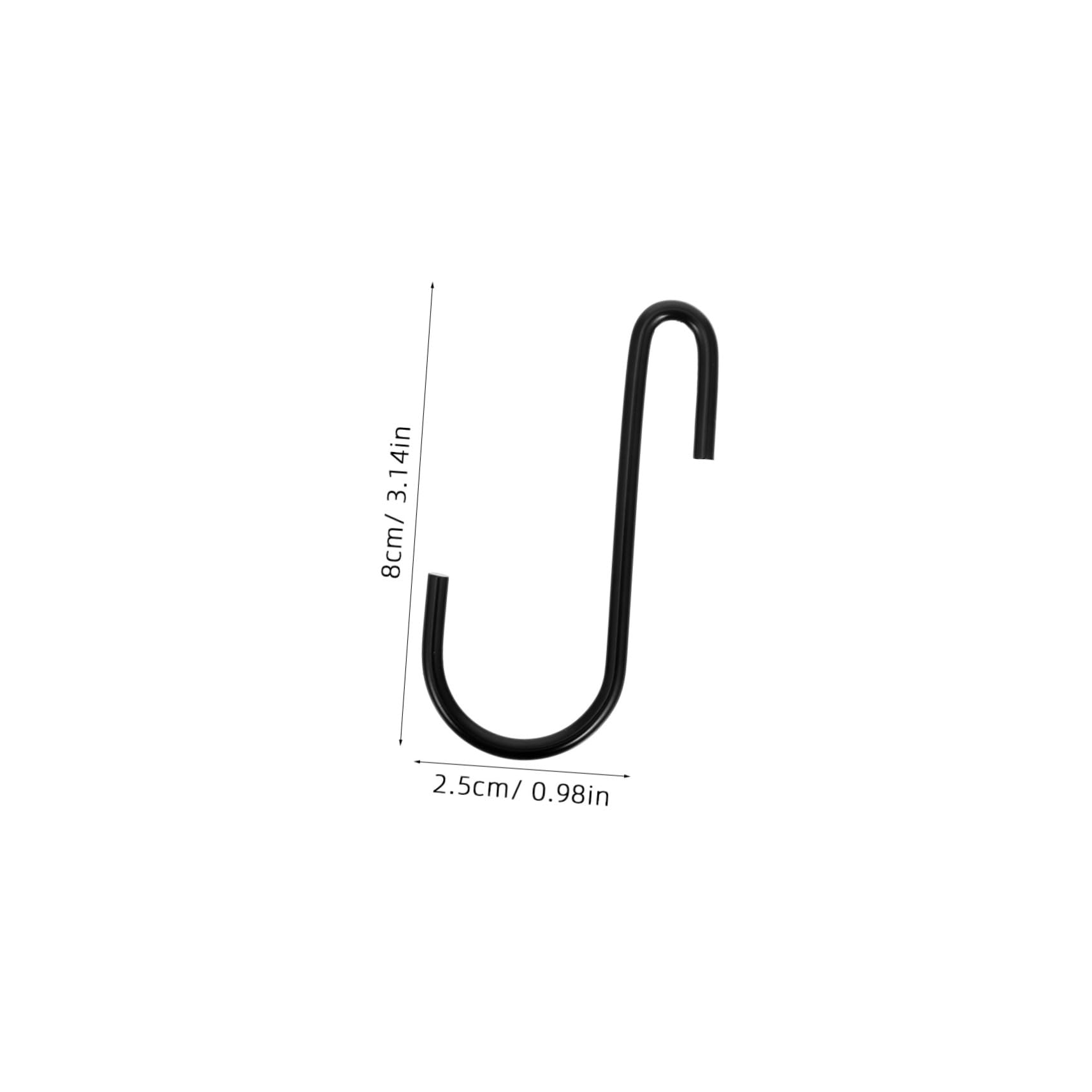 Toyvian 20pcs Heavy Duty S Hooks for Feeder Hangers Sturdy Railing Planter Hooks for Use for Hanging Plants Wind Chimes and Gardening Tools