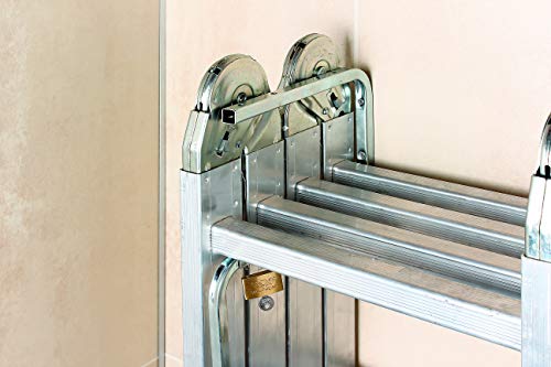 Alberts 802622 Leiterhaken | abschließbar | galvanisch blau verzinkt | Gesamtlänge 282 mm | lichte Tiefe 216 mm | 2er Set