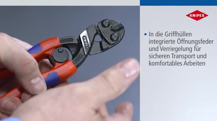 Knipex CoBolt® Kompakt-Bolzenschneider schwarz atramentiert, mit schlanken Mehrkomponenten-Hüllen 200 mm 71 12 200 – Bild 7