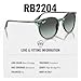Ray-Ban RB2204 Phantos Shaped Non-Polarized Sunglasses for Men & Women – Includes Official RAYBAN Eyewear Kit – Ideal Formal & Casual Wear Sunglasses – Blue Vintage Lens