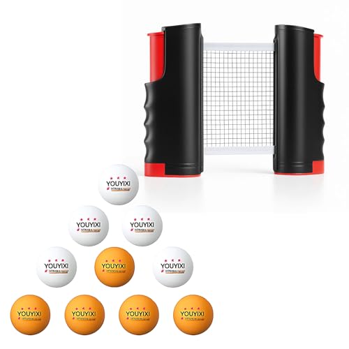 11-teiliges Tischtennisnetz, Tischtennis Netz für Jeden Tisch, 190 cm Länge, Inklusive 10 Bällen, Ideal für Indoor und Outdoor, Familienaktivitäten und Bürospiele 11-teiliges Tischtennisnetz, Tischtennis Netz für Jeden Tisch, 190 cm Länge, Inklusive 10 Bällen, Ideal für Indoor und Outdoor, Familienaktivitäten und Bürospiele