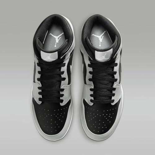 NIKE Jordan 1 Mid TD Men's Football Cleat (FJ6805-002, Black/Light Smoke Grey/Black/Light Smoke Grey) Size 11.54