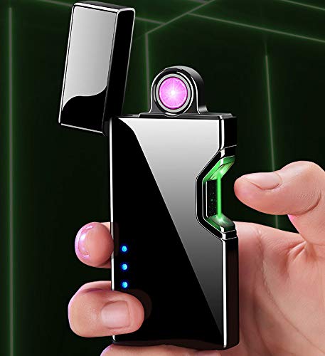 Laser Induction Spinning Arc Lighter Usb Rechargeable Plasma Electric Windproof Cool Lighter (Colorful) #TOP2