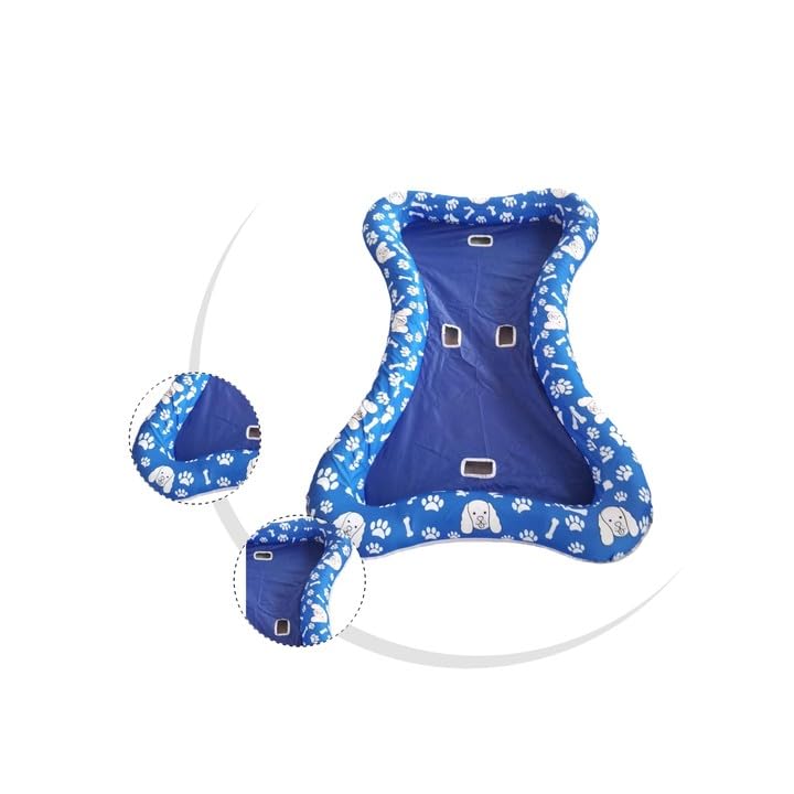 Flotteur de piscine gonflable pour grand chien tapis de bain PVC 145 x 95 cm