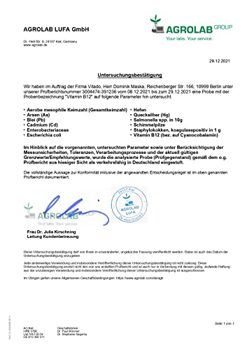 Vitamin B12 hochdosiert - 1000µg Vit B12 aus Methylcobalamin - 90 Kapseln im Glas - Vegan - Laborgeprüft