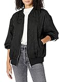 Elegante y sutil Armani Exchange Bomber Chaqueta Transitional, Negro, S para Mujer