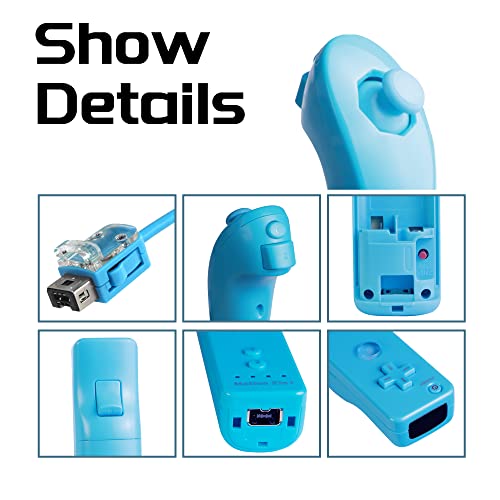 image for ECRABONE Wii Nunchuck Remote Controller with Motion Plus Compatible wi