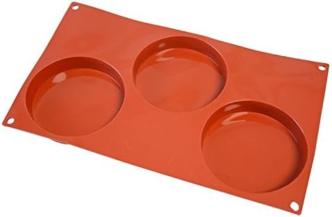 Miniatura 6 de Molde redondo grande de silicona para tartas, tartas, natillas, tarta y resina de 3 cavidades, 2 unidades