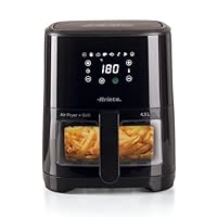 Ariete 4639 Friggitrice ad aria 4,5L, 1300W, Capacit&agrave; 4,5L, 8 programmi, Funzione Grill, Temperatura fino a 200&deg;C, Nero