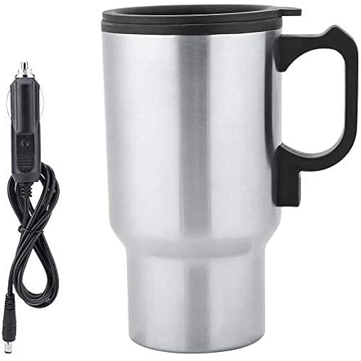 GLOWICK Portable Car Electric Kettle Water Tea Coffee Milk Boiler Electric Fast Boiling Teapot Water Heating Cup (1Pcs)