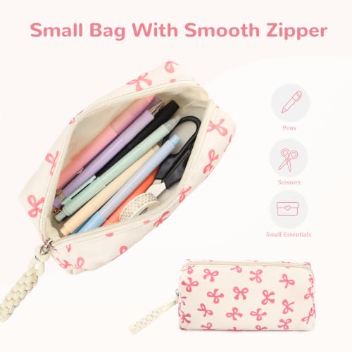 Image of Coquette Bow Backpack - Cute Kawaii Backpack Set Aesthetic Daypack Coquette Rucksack (A01 Bow Pink)