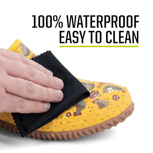 Image of Western Chief Women's Neoprene Waterproof Insulated Rubber Garden Clogs | Ladies footwear with warm lining, removable EVA comfort insole, and easy rinse self-cleaning outsole for wet weather chores