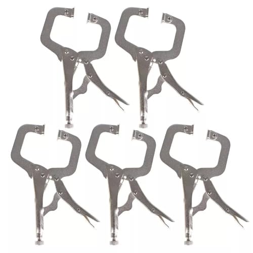 ZXFMGMD [Cars Parts] 5 Pcs Swivel Pad Locking C-Clamp Locking Pliers 6 Inch with Entrained Gasket [Easy to Replace]