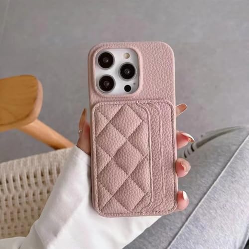 Étui portefeuille iPhone 16 Pro Max en cuir contre les rayures avec double porte-carte