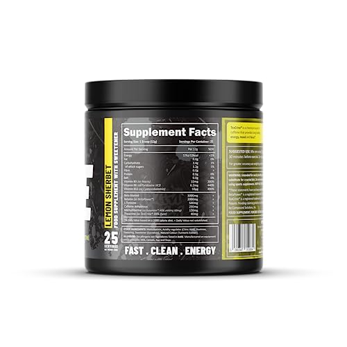Efectiv Nutrition The Edge Pre Workout 300g | Beta Alanine | Caffeine | Dynamine | Teacrine | Helps Provide Fast Clean Energy and Focus | 25 Servings (Lemon Sherbert) - Image 4