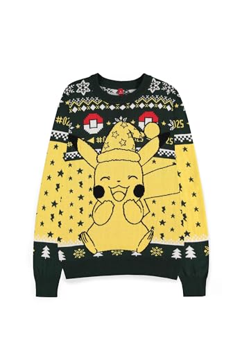 Pull de Noël Pikachu Pokemon Difuzed fini la maille qui gratte avec ce jersey doux et chaud