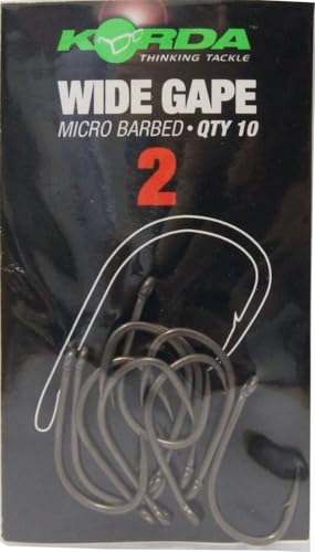 Korda Karpfenhaken Wide Gape 10er Pack Gr. 2