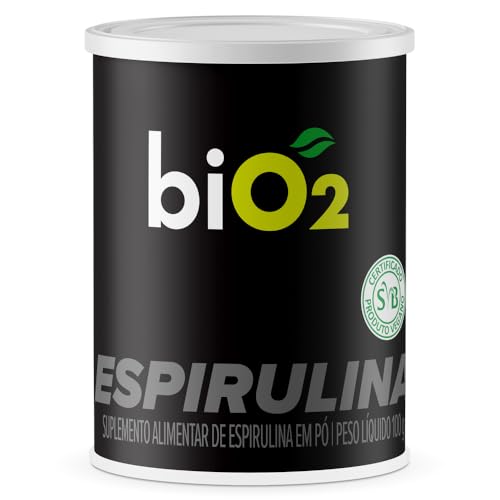Espirulina em Pó biO2 100 g, Vegana e sem Glúten