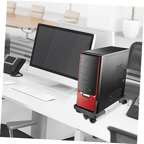 Soporte móvil para torre de computadora con ruedas, soporte para CPU ventilado y de alta estabilidad para uso en casa y oficina miniatura 3