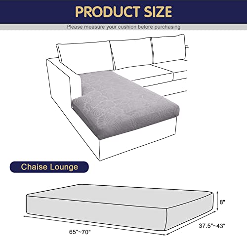 Foreate Non-Slip Sectional Couch Covers For Chair/Loveseat/3 Cushion/4 Cushion Sofa Stretch Cushion Covers For Sectional Sofa L Shape, Sofa Protector From Kids And Pets, Grey (Only 1 Piece) #TOP1