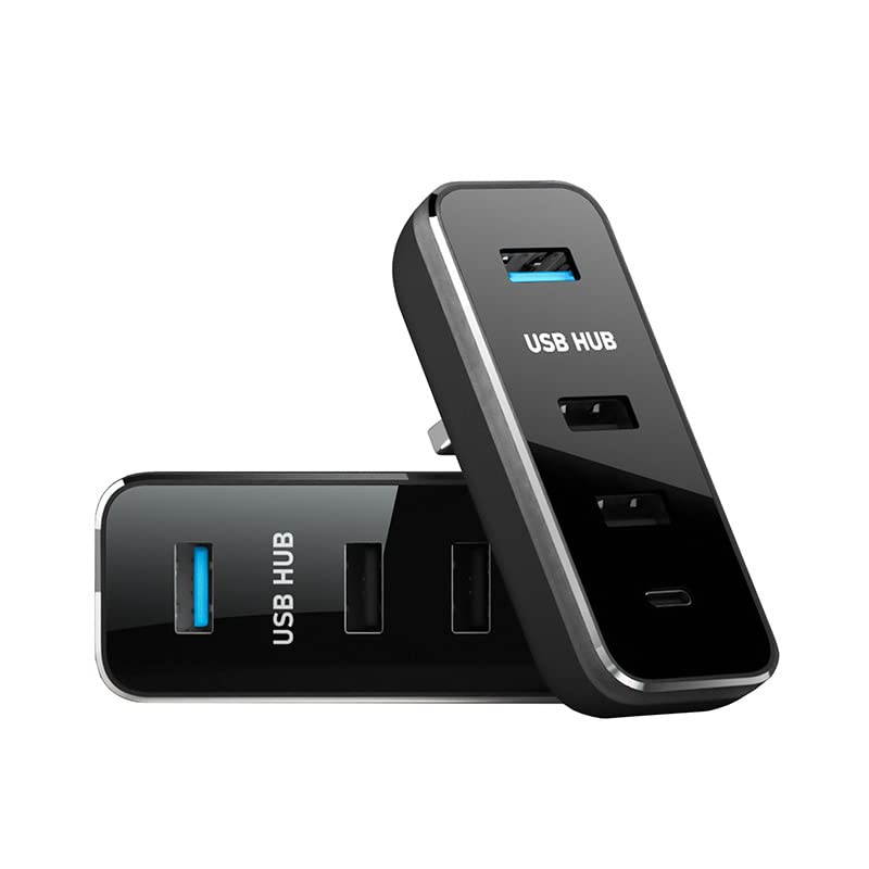Hub USB boîte à gants pour Tesla Model Y et 3 station d'accueil 4 en 1 T6 noir