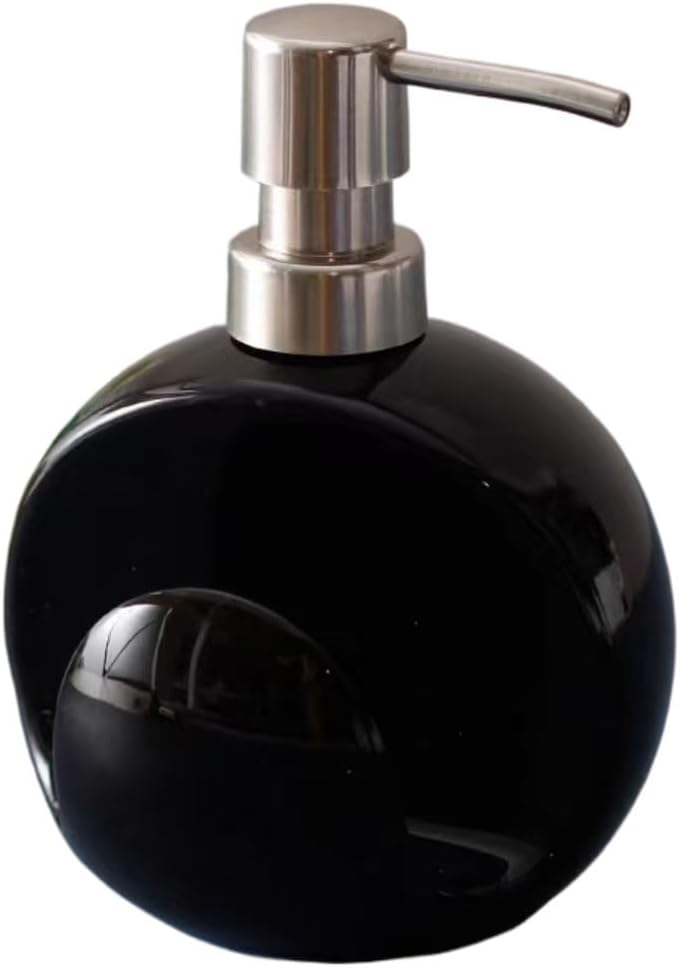 Pump Bottle Dispenser,Lotion Pump Bottles,380ml Ceramic Soap Dispenser, Bathroom Kitchen Soap Dispenser, Hotel Bottled Soap Dispenser, Suitableffor All Kinds Of Liquids Liquid Soap Dispenser(Black)