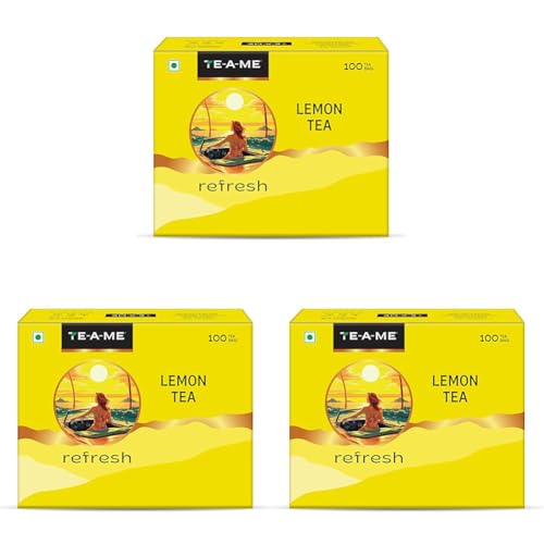 Image of TE-A-ME Lemon Tea 100 Bags | Lemon Tea Bags (Pack of 3)